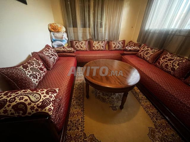 Salon marocain complet en bois rouge - 2