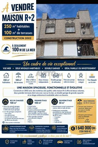 À VENDRE MAISON FAMILIALE À RAS EL MA / CAP DE L’EAU