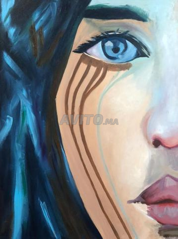 لوحة زيتية مرسومة باليد