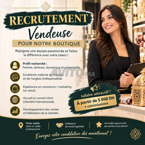Vendeuse bilingue, excellente en français et anglais