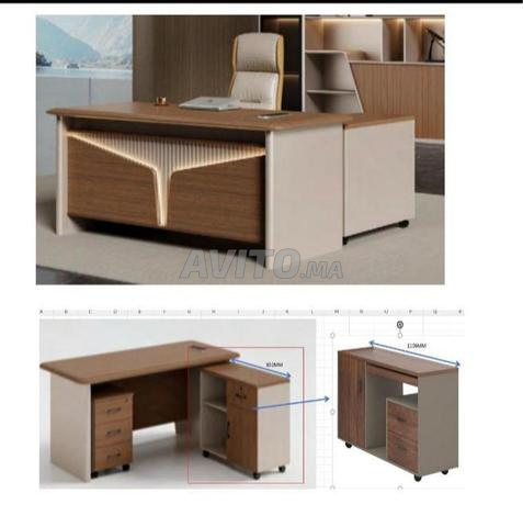 🔥 Bureau importé avec éclairage LED – Design exclusif et élégant ✨