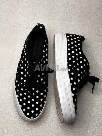 Baskets Pois Blanc et Noir - Even&Odd Taille 40 - 2
