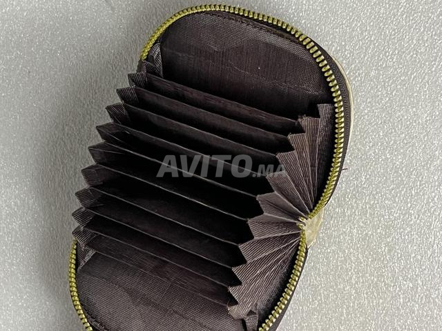 Mini Portefeuille / Porte-monnaie Zippé Marron - 2
