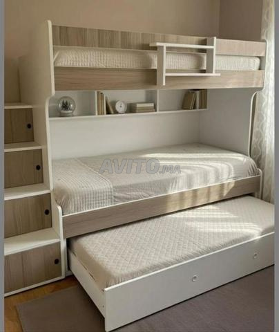 🛏️📌 سرير بطابقين 💯 تصميم ذكي، أنيق😍