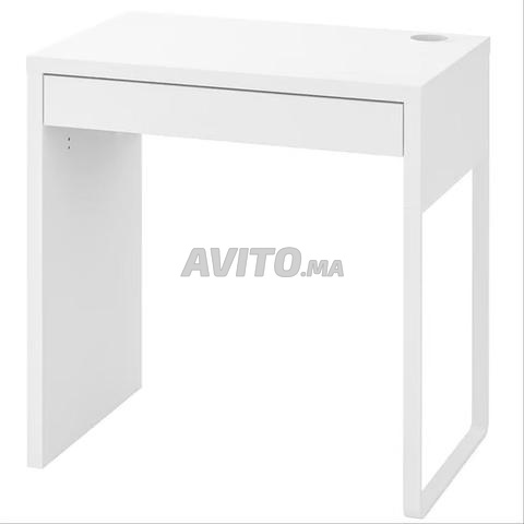مكتب أبيض IKEA MICKE مع درج - 2