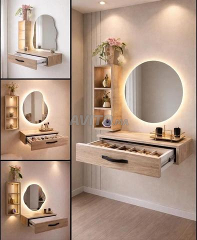 Pack coiffeuse miroirs niche LED - 2