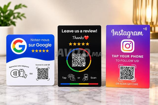 Carte NFC Google Reviews & Carte NFC Instagram