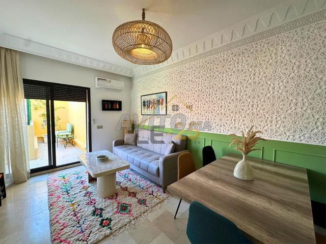 Appartement meublé 93 m², 2 terrasses à Semlalia. - 2