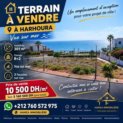 Terrain à vendre à Harhoura 301