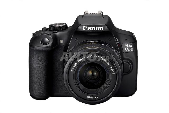 كاميرا Canon 350D مع زووم 75-300، كل شيء متضمن، تعمل 100%