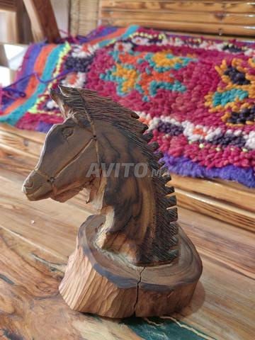 Sculpture Tête de Cheval en Bois d’Eucalyptus - 2