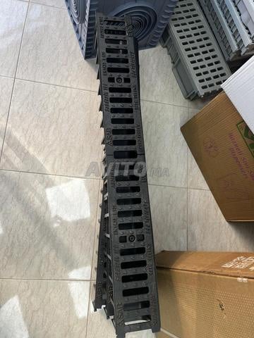 Pack 3 caniveaux garage pvc avec couvercle fonte - 2