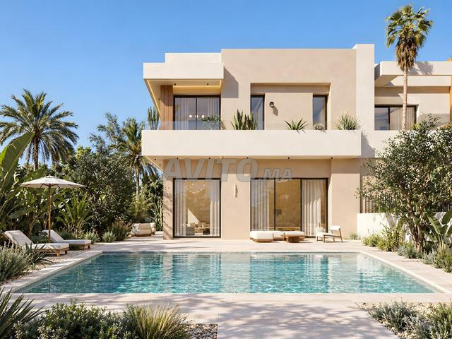 Villa jumelée 4 suites avec piscine, côté libre - 2