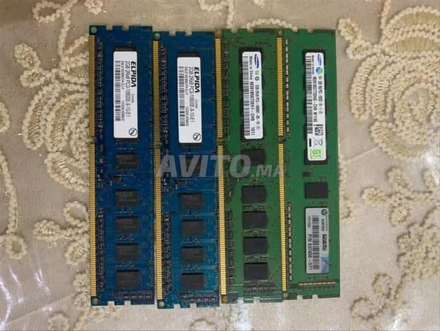 8 جيجا بايت Elipida و Samsung PC3-10600U (4x2Gb) - HP Dell