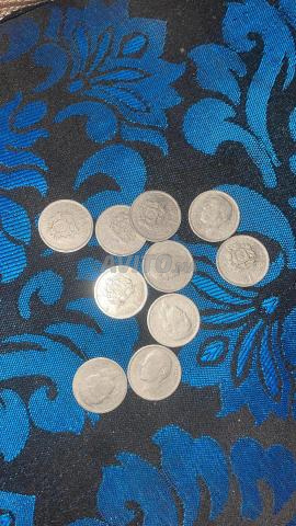 Collection de pièces d'argent de 1 Dirham 1965/1384 - 2