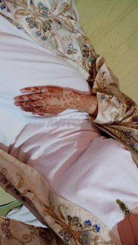 Kimono beige luxueux brodé - 2