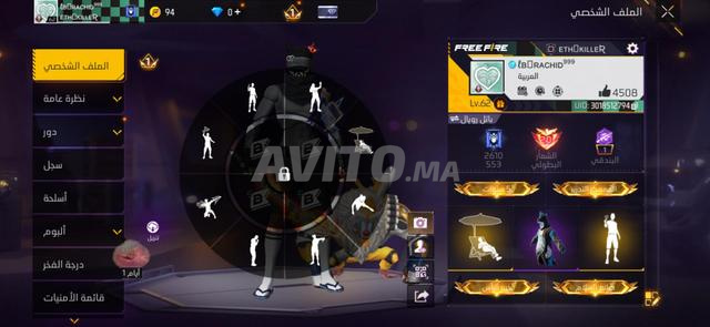 Compte Free Fire 6 ans - 2