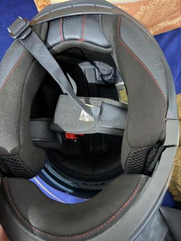 Casque moto double écran gris mat - 2