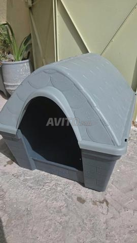 Niche moyenne grise en plastique pour chiens - 2