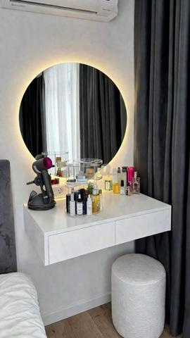 Coiffeuse 2 tiroirs et miroir led 💡 - 2