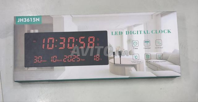 ساعة حائط رقمية LED حديثة وعملية. - 2