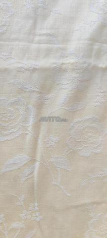 Tissu damassé jaune double épaisseur - 2