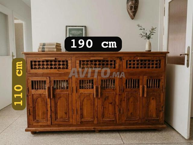 Grand buffet berbère en bois massif - 2