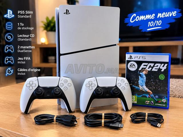 PS5 Slim Standard 1To 2 Manettes et FIFA