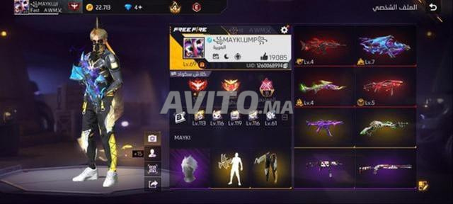 Compte Free Fire à vendre