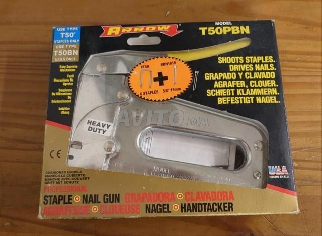 Pistolet à agrafes robuste Arrow T50PBN - Fabriqué aux États-Unis