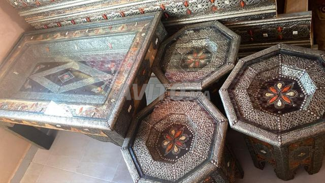 Salon traditionnel en bois marocain - 2