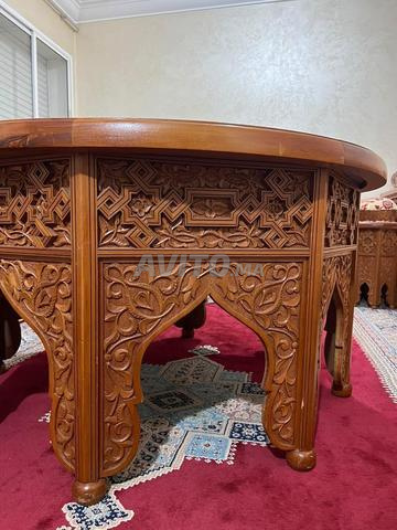 Salon en U bois 3er3ar
