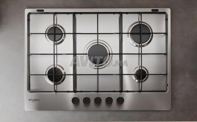 لوح غاز Whirlpool بـ 5 شعلات من الستانلس ستيل، عرض 75 سم. TGM 750/IX
