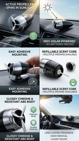 Parfum de voiture à énergie solaire en forme de moteur d'avion - 2