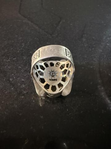 Bague en argent avec pierre turquoise authentique - 2
