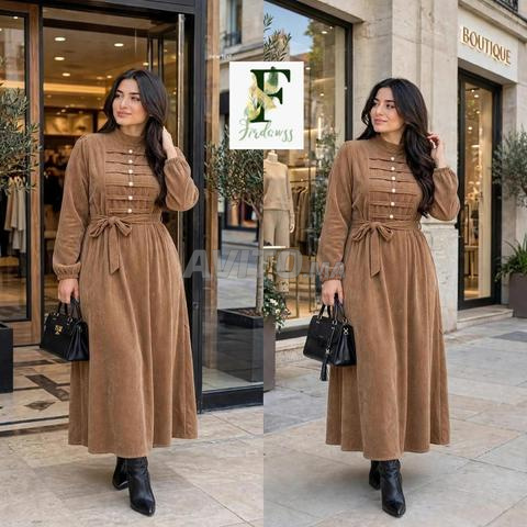 Robe longue élégante, haut en velours doux et fluide 🧥 - 2