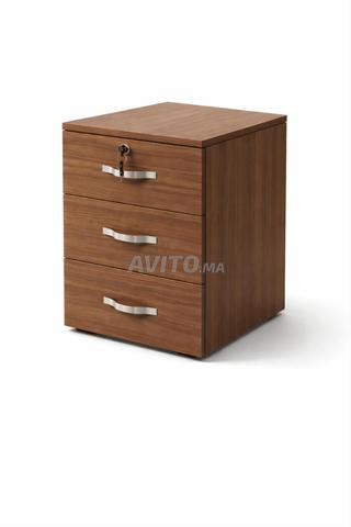 Caisson de bureau à roulettes avec 3 tiroirs - 2