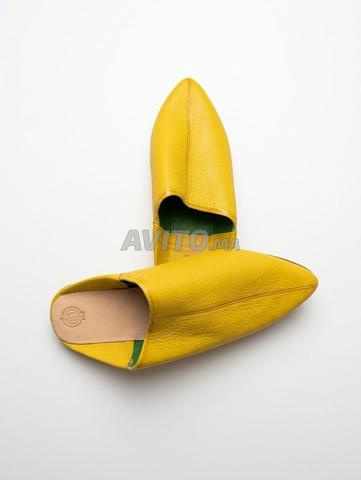 Babouche jaune بلغة صفرا فاسية جلد حر - 2