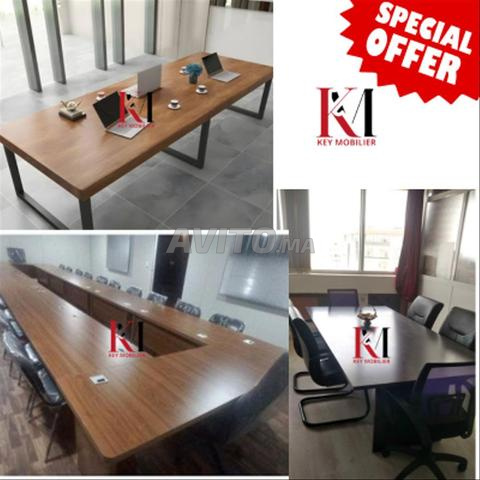 Table de Réunion Design Bois et Métal 🪵 - 2