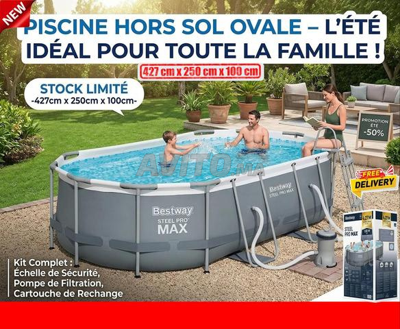 Kit Piscine Hors Sol - 427 cm x 250 cm x 100 cm - - 2