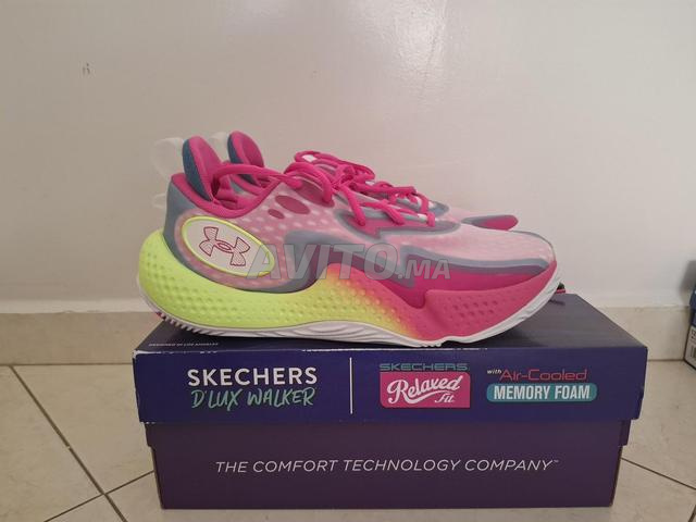 Baskets Under Armour rose et jaune fluo 43 neuves
