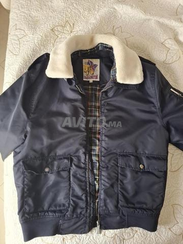 Blouson aviateur bleu marine col mouton taille L