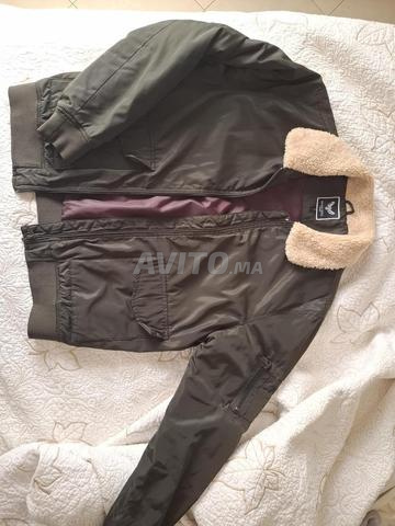 Bomber Brave Soul kaki col mouton taille L