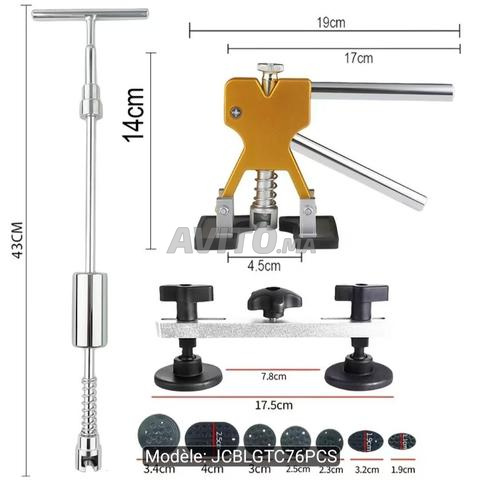 Kit Débosselage Sans Peinture PDR Pro 76 Pièces - 2