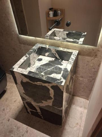 Meuble lavabo salle de bain en céramique