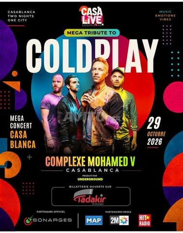 2 PLACES COLDPLAY 29/10 ULTIMATE VIP 700 LES 2