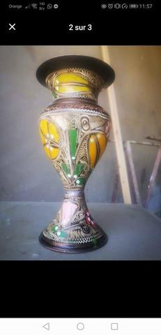 Vase en cuivre très bien décoré en très bon état - 2
