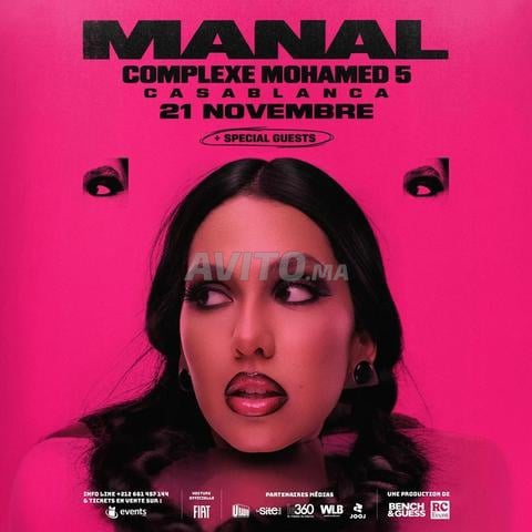 4 billets Manal Casa disponibles même prix