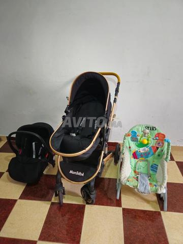 عربة أطفال Mon Bébé duo 2face مع مقعد سيارة - 2