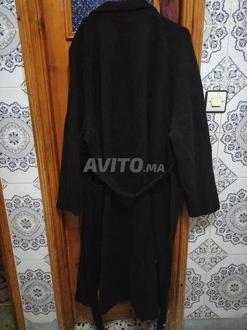 Manteau long noir pour femme - 2